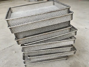Giỏ lưới thi&ecirc;u kết luyện kim bột cho c&aacute;c bộ phận kim loại Qu&aacute; tr&igrave;nh thi&ecirc;u kết nhiệt độ cao