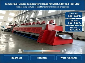 Phạm vi nhiệt độ l&ograve; ủ cho th&eacute;p, hợp kim v&agrave; th&eacute;p c&ocirc;ng cụ