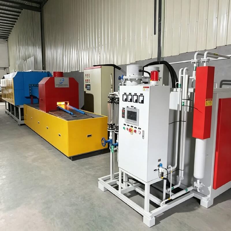 Lò nung khí quyển vành đai thép liên tục Xử lý nhiệt sáng biến dạng thấp cho các bộ phận ống sóng